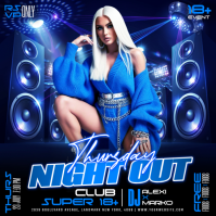 Purple Neon Nightclub Event Instagram Post template