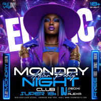 Purple Neon Nightclub Event Instagram Post Video template