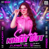 Purple Neon Nightclub Event Instagram Post Video template