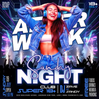 Purple Neon Nightclub Event Instagram Post Video template