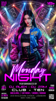 Negro Nightclub Event Instagram Story Template