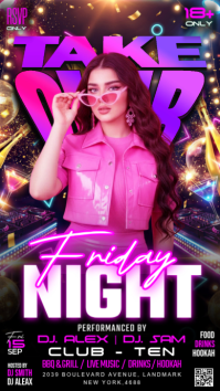 Purple Nightclub Event Instagram Story Template