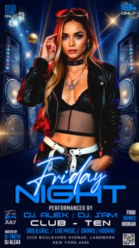 Purple Neon Nightclub Event Instagram Story Instagram-Story template