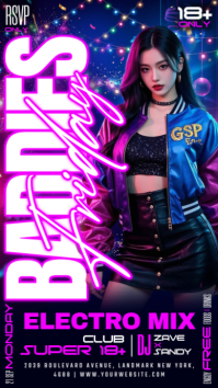 สีดำ Nightclub Event Indaba yaku-Instagram Template