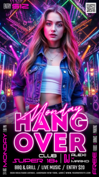 Purple Nightclub Event Instagram Story Template