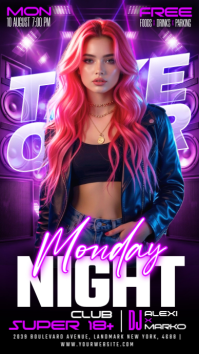 Ungu Club Night Historia de Instagram Template