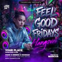 Ungu Nightclub Event Quadrato Template