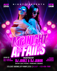 Paars DJ Nightclub Event Instagram Portrait Template