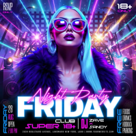 Morado Nightclub Party Post Instagram Template