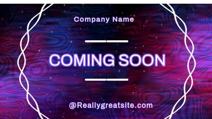 Purple Neon Pink And Purple Color Coming Soon Video Template  Digital Display (16:9)