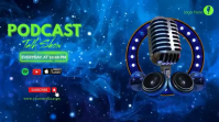 Purple Neon Podcast Promotion Digital Display Video Umbukiso Wedijithali (16:9) template