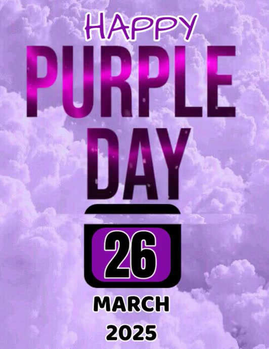 Purple Neon Purple Day Flyer (us Letter) template