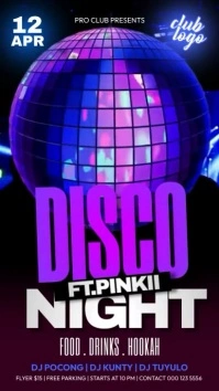 Purple Neon Purple Party Instagram Story template