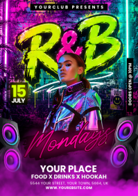 Lilla R&B Club Night A5 Template