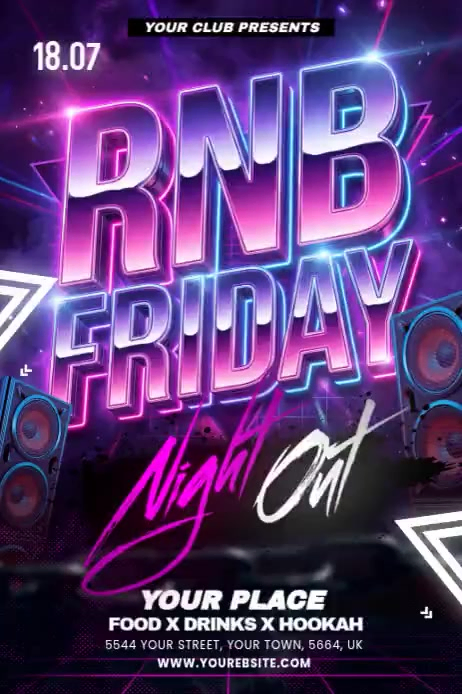Rnb Night Out Pinterest Graphic Template | PosterMyWall