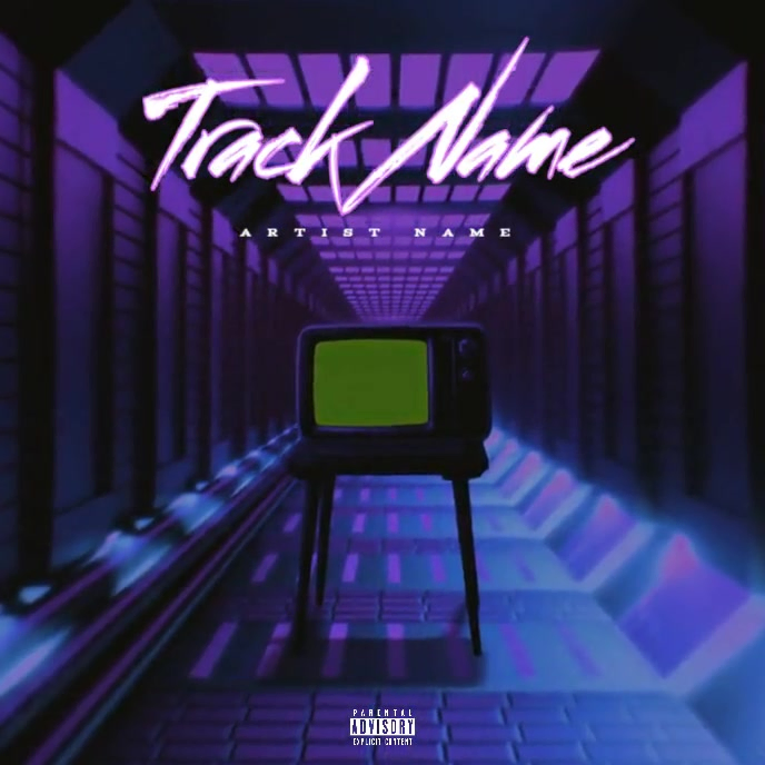 Purple Neon Song Music Album Cover Album Cover Template | PosterMyWall