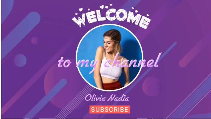 Purple Neon Subscribe  Youtube Thumbnail template