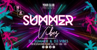 สีม่วง Summer Music Event Facebook Shared Image Template