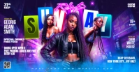 Purple Neon Sunday R&b Night Party Facebook Event Cover template