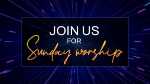 Purple Sunday Worship Invitation Digital Display Template