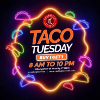 Purple Taco Tuesday Promotion Iphosti le-Instagram Template
