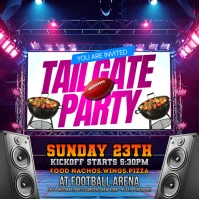 Purple Neon Tailgate Party Instagram Post template