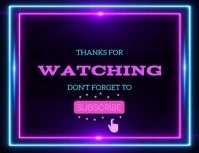 Purple Neon Thanks For Watching Flyer (us Let template
