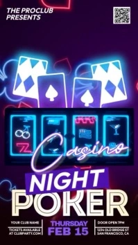 Purple Neon Tournament Instagram Story template