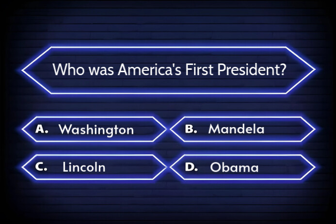 Purple Neon Trivia Questions And Answers  Poster template
