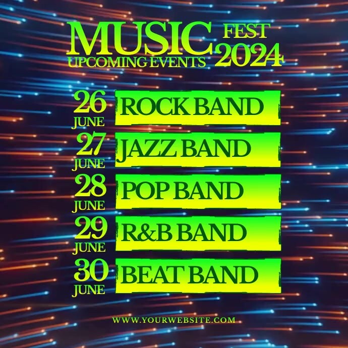 Plantilla de Purple Neon Upcoming Events Pos Instagram | PosterMyWall