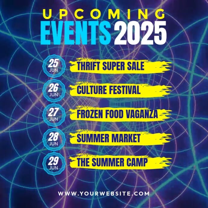 Purple Neon Upcoming Events Pos Instagram Template | PosterMyWall