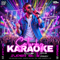 Morado Karaoke Night โพสต์บน Instagram Template