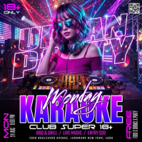 Viola Urban Karaoke Party โพสต์บน Instagram Template