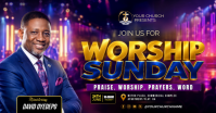 Purple Worship Sunday Event Facebook Gedeelde Prent Template