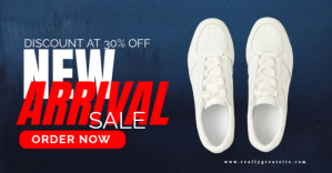 Black New Arrival Shoe Sale Gambar Bersama Facebook Template