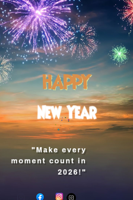 Plantilla de Purple New Year Flyer Design Poster | PosterMyWall