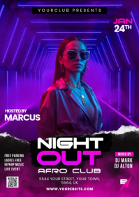 Purple Nightclub Event A5 Video template