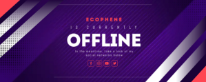Purple Offline Twitch Banner template