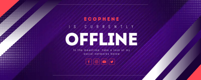 Purple Offline Twitch Banner Template Postermywall