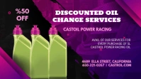 Purple Oil Change Service Display Ad Pantalla Digital (16:9) template
