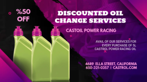 Purple Oil Change Service Display Ad template