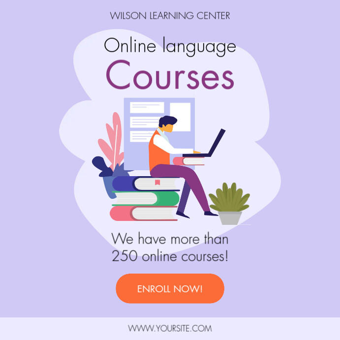 Course Offers Purple Online Tuition Courses Offer Ad Template | PosterMyWall