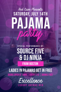 Create Free Pajama Party Flyers Postermywall