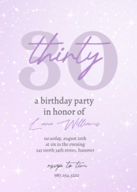 Morado Birthday Invitation A6 Template
