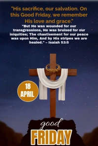 Purple Pastel Good Friday  Tumblr Graphic template