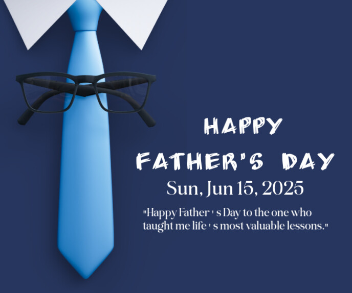 Purple Pastel Happy Father's Day Wish Cards  Large Rectangle template