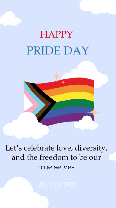 Purple Pastel Happy Pride  Instagram Story Instagram-verhaal template
