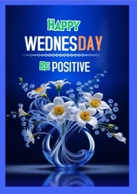 Purple Pastel Happy Wednesday Video Design  A A4 template