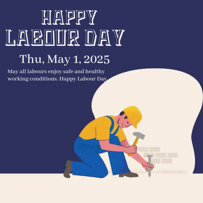 Purple Pastel International Worker's Appreciation Banner's Instagram Post template