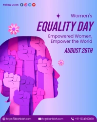 Purple Pastel Women's Equality Day Instagram Portrait template